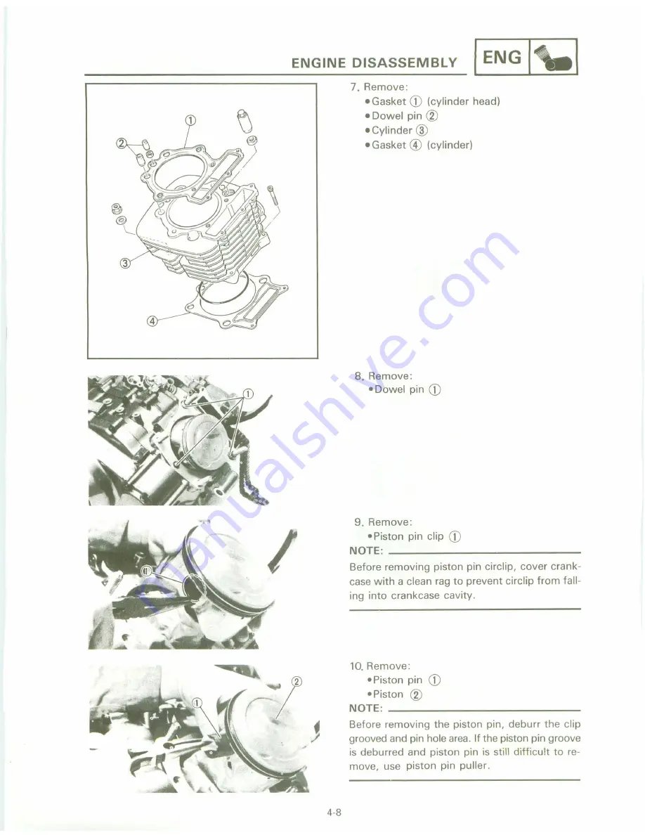 Yamaha XT 600 A Service Manual Download Page 114