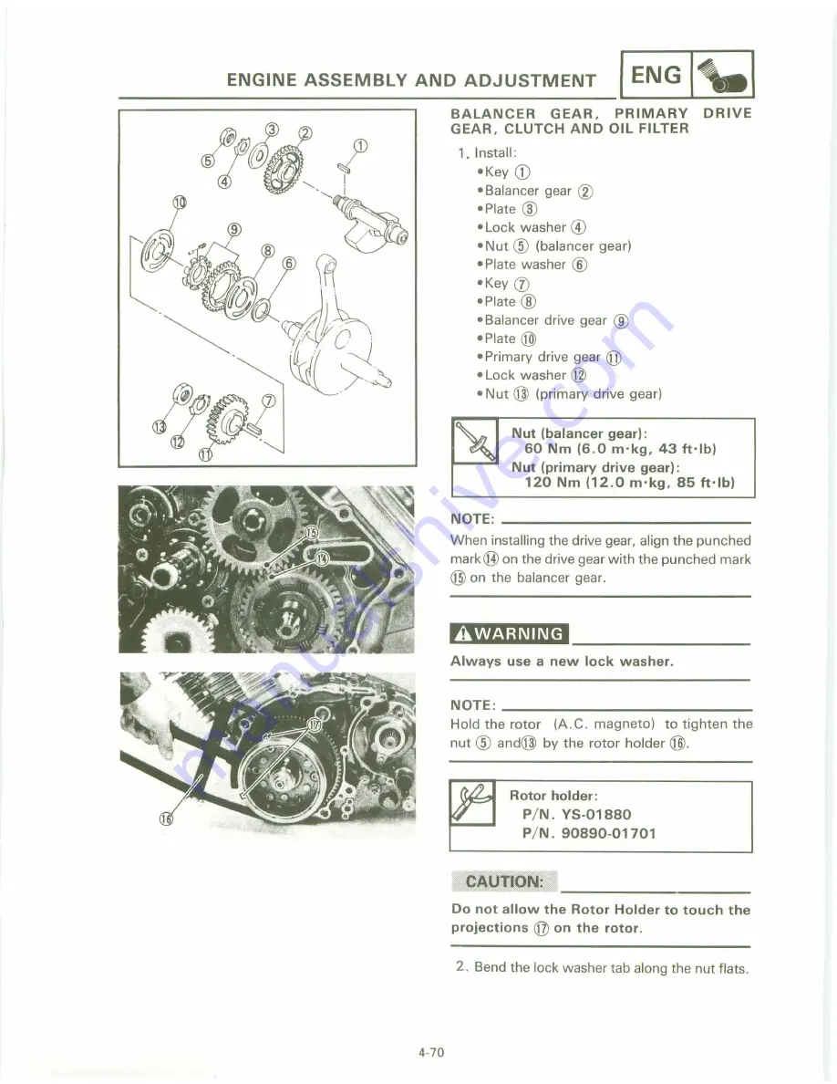 Yamaha XT 600 A Service Manual Download Page 176