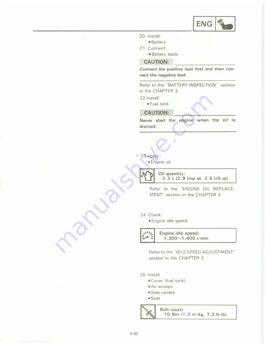 Yamaha XT 600 A Service Manual Download Page 186