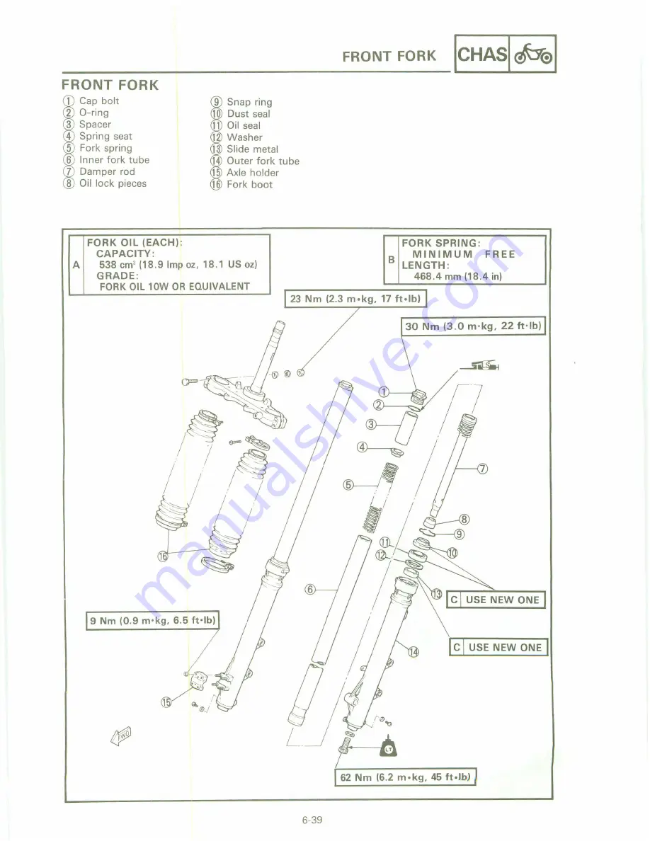 Yamaha XT 600 A Скачать руководство пользователя страница 240