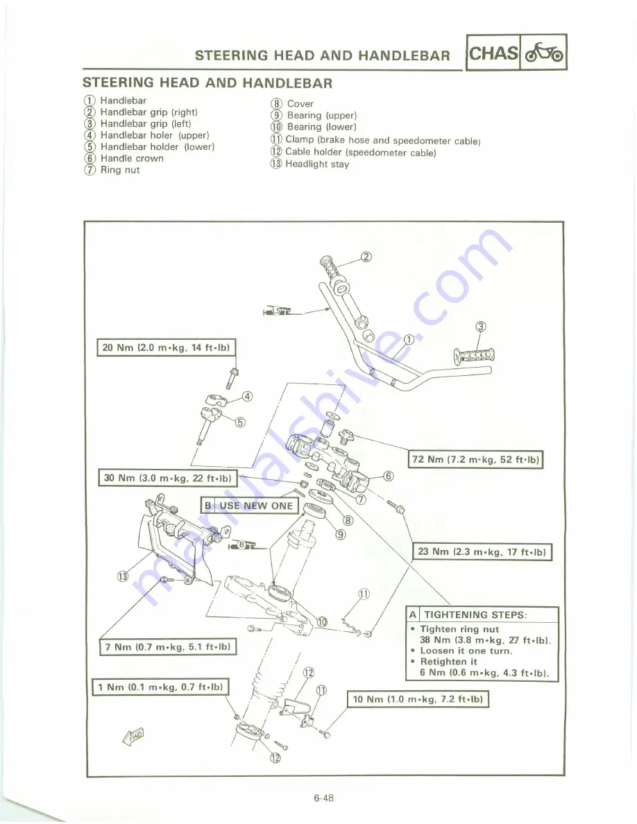 Yamaha XT 600 A Service Manual Download Page 249