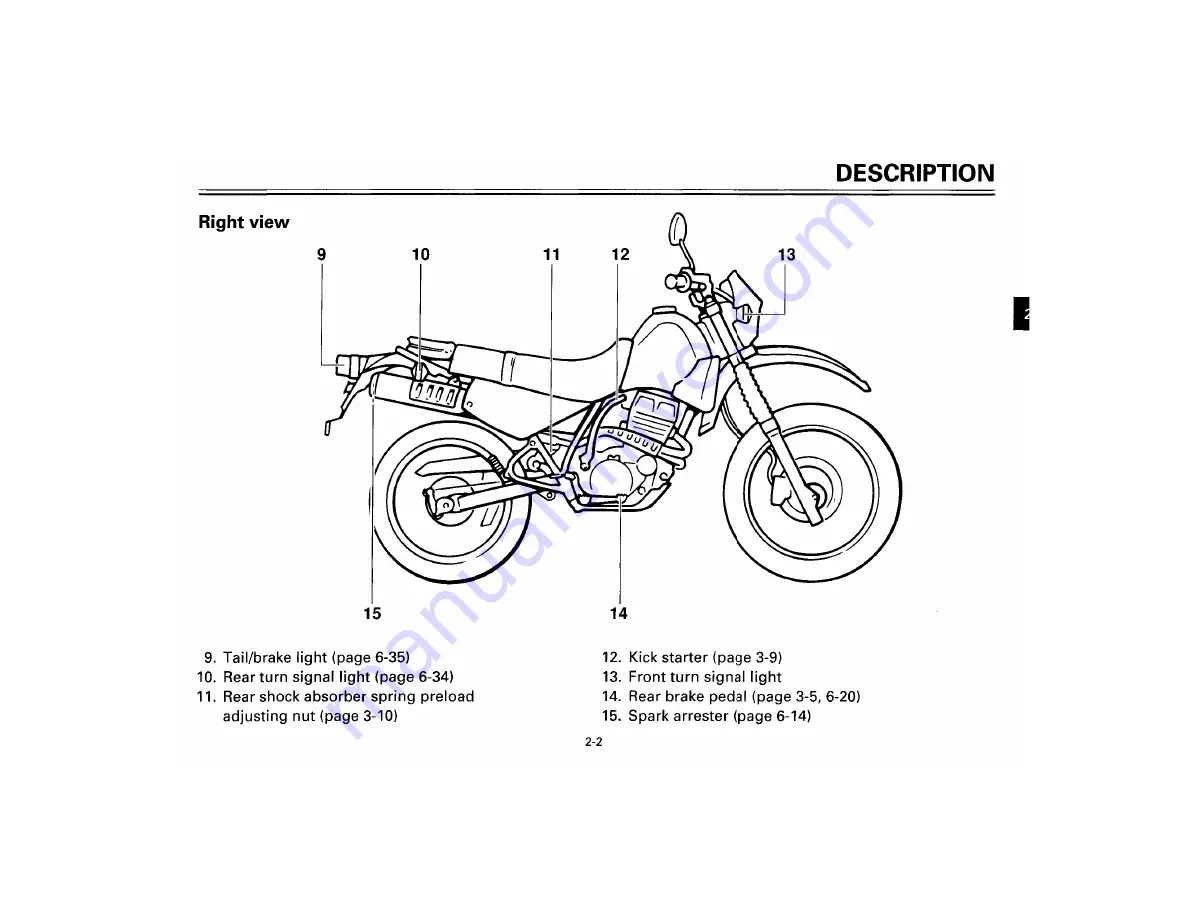 Yamaha XT350M Owner'S Manual Download Page 20