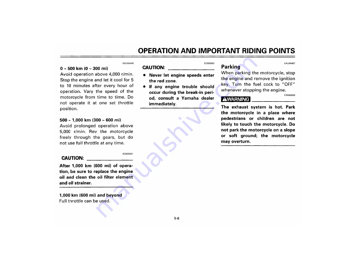 Yamaha XT350M Owner'S Manual Download Page 42