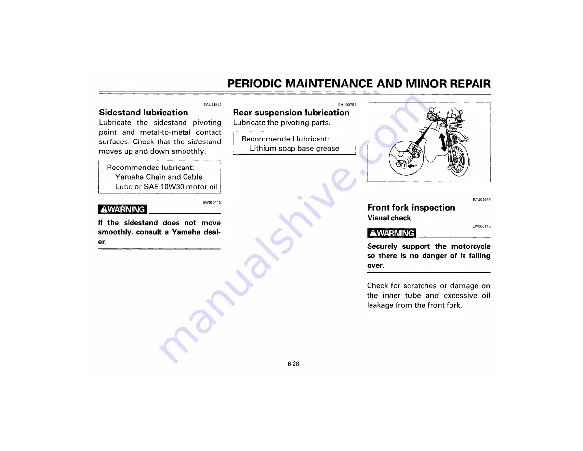 Yamaha XT350M Owner'S Manual Download Page 70