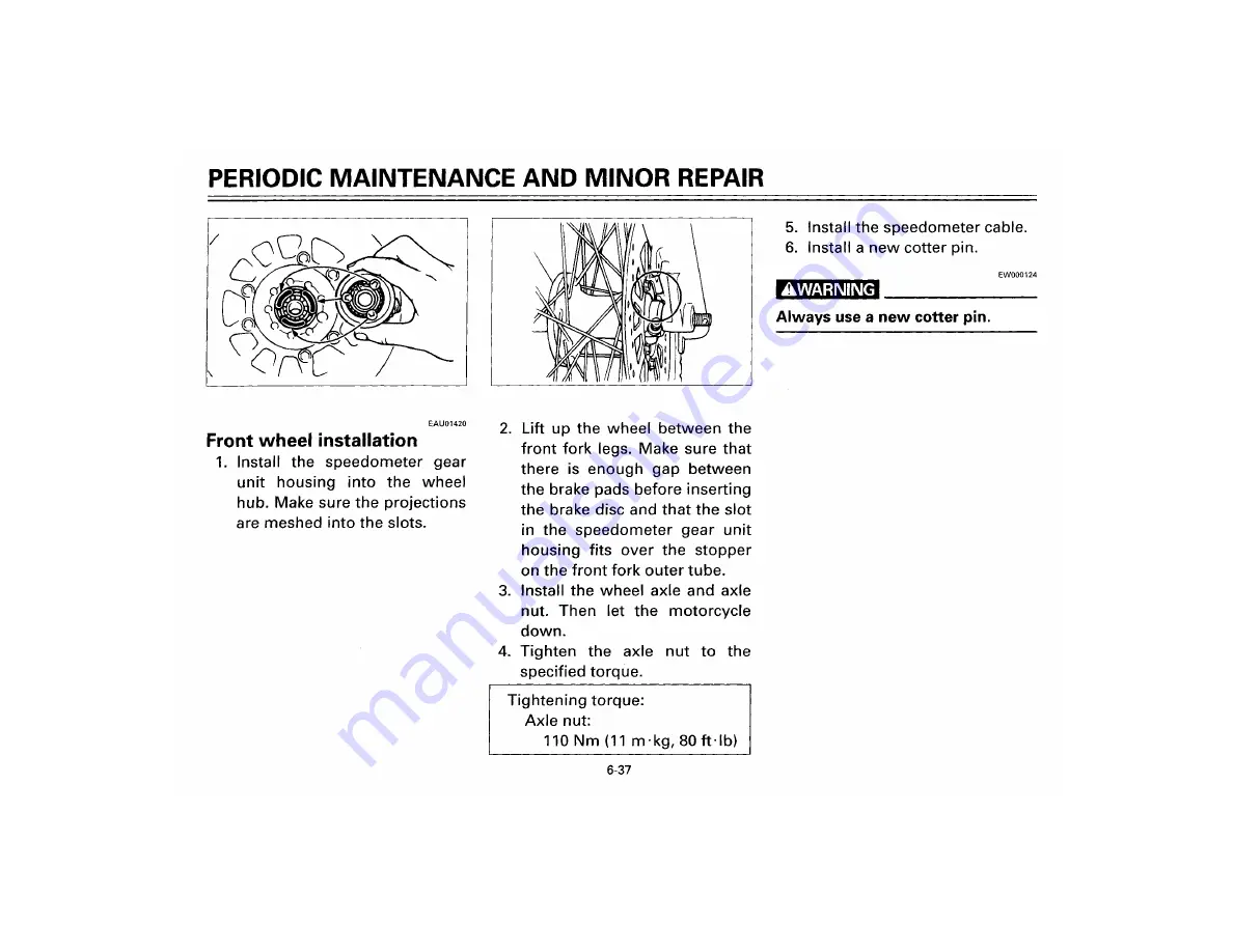 Yamaha XT350M Owner'S Manual Download Page 79