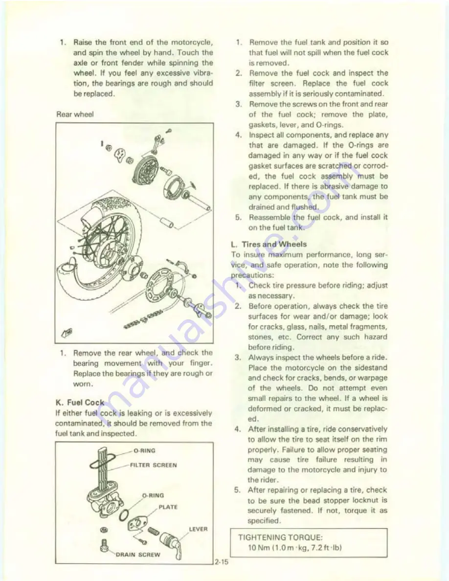 Yamaha XT550J Service Manual Download Page 33