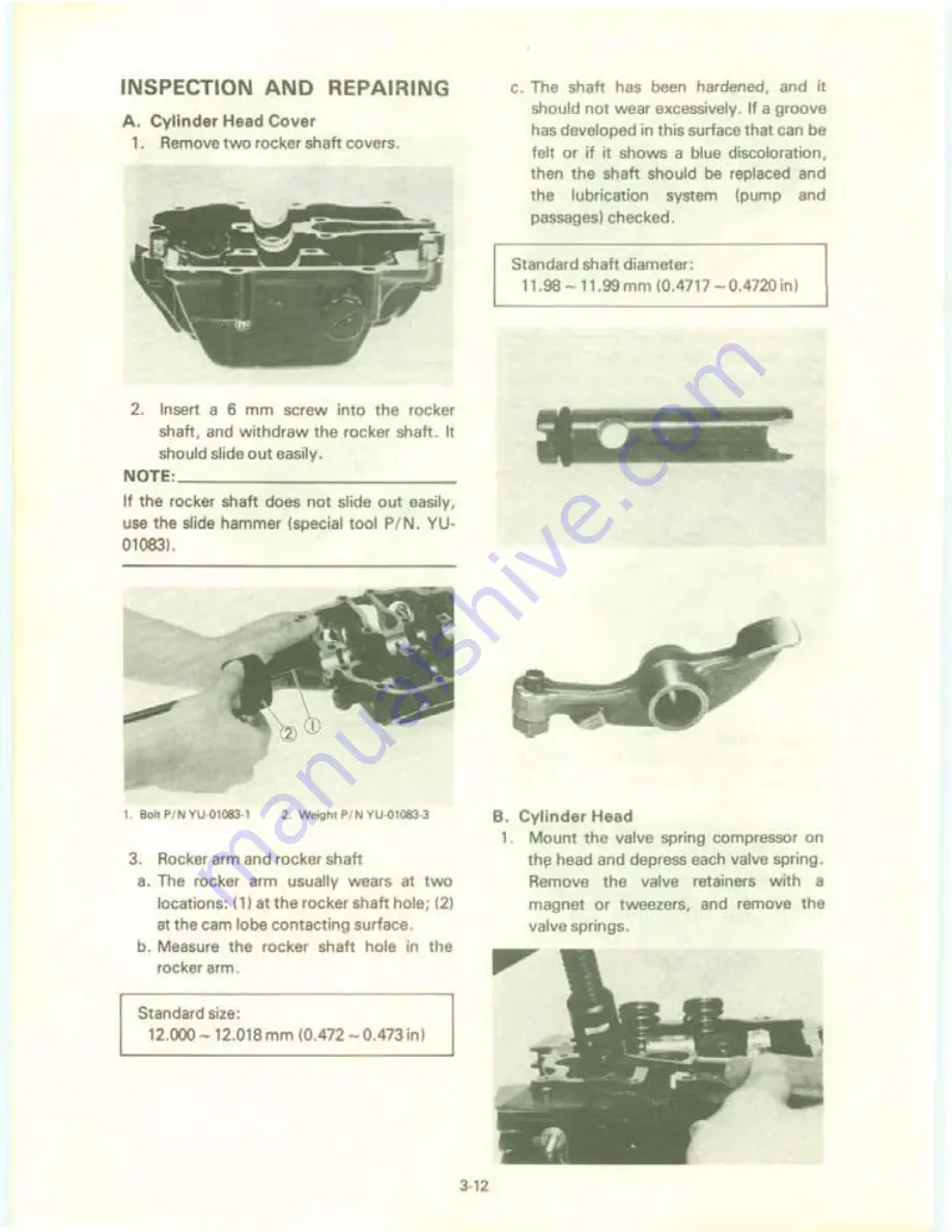 Yamaha XT550J Service Manual Download Page 49