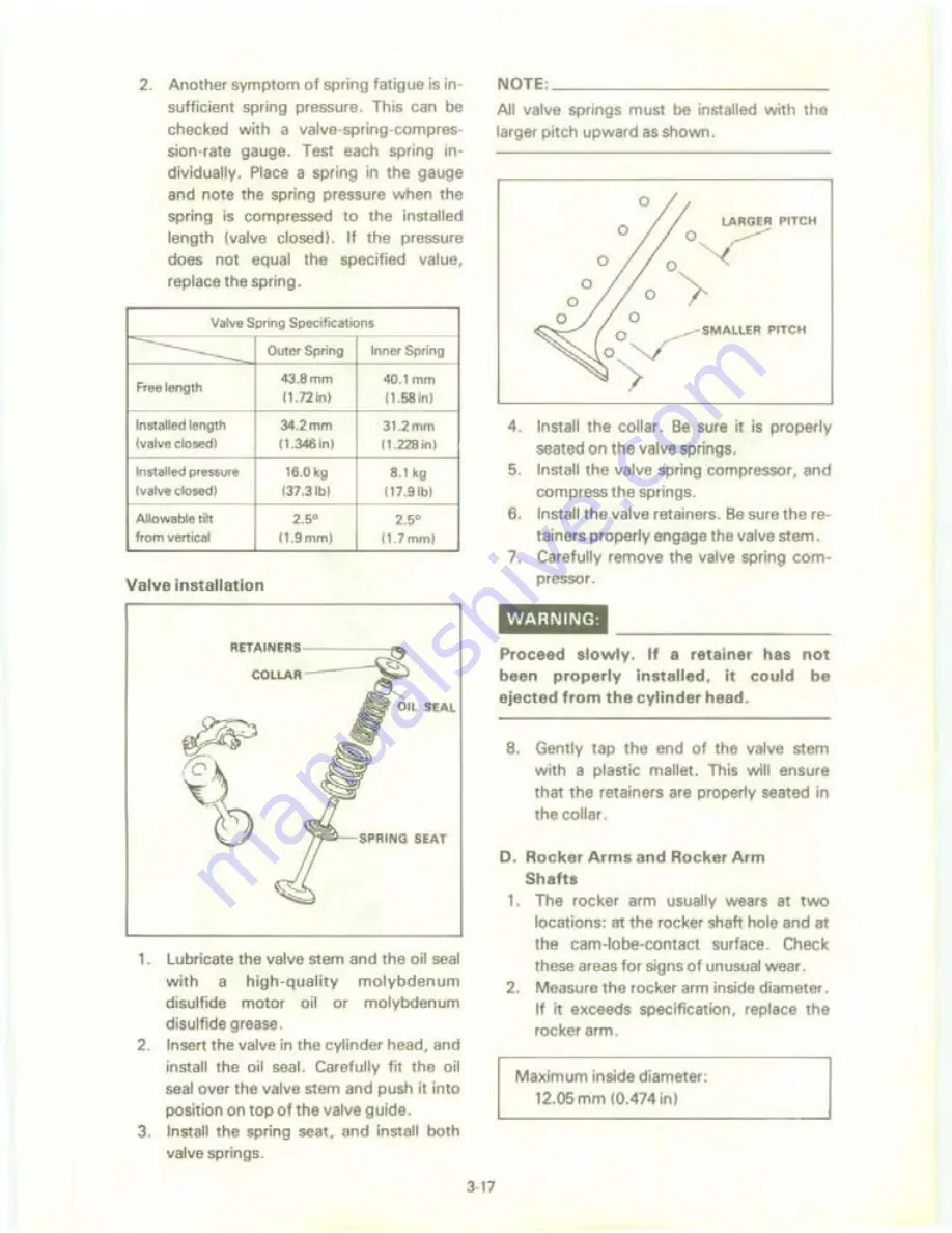 Yamaha XT550J Service Manual Download Page 54