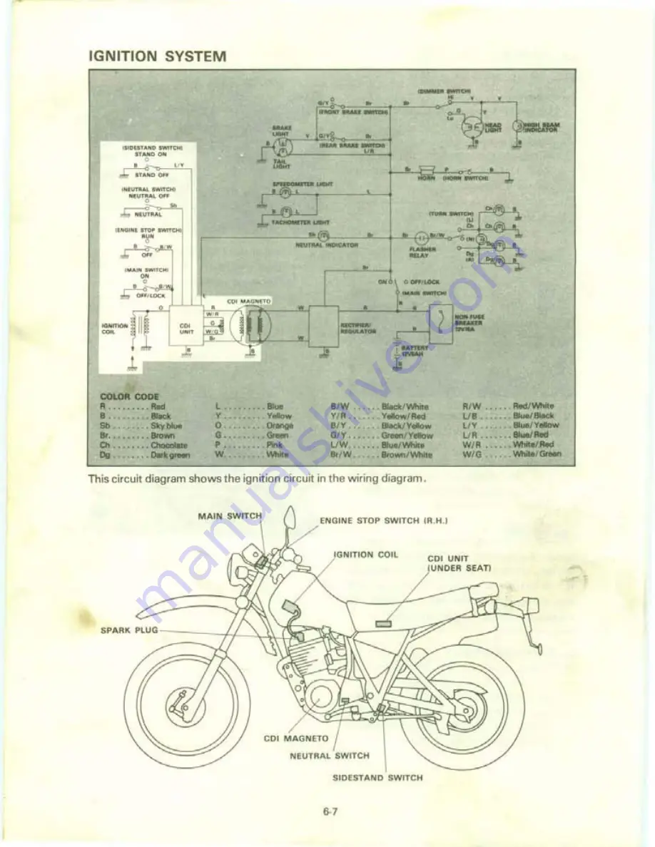 Yamaha XT550J Service Manual Download Page 123