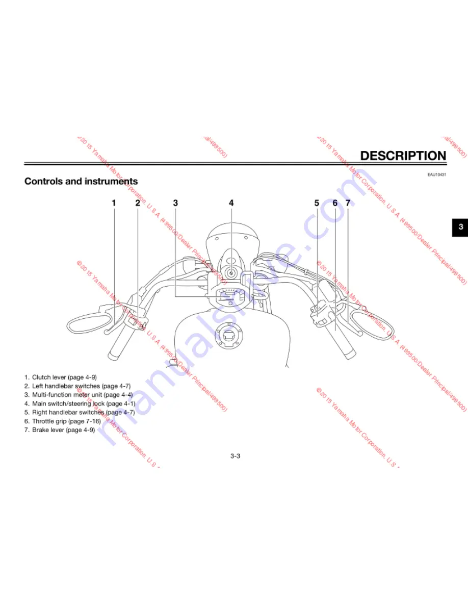 Yamaha XVS13AF Owner'S Manual Download Page 17