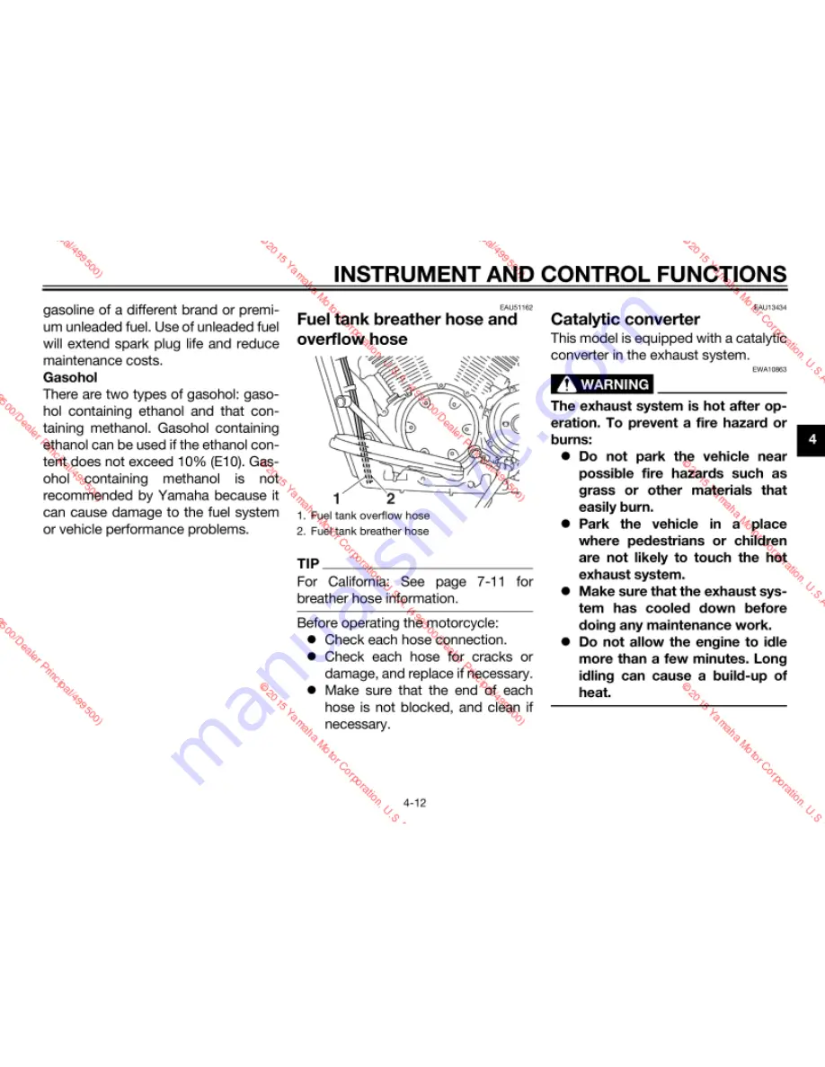 Yamaha XVS13AF Owner'S Manual Download Page 29