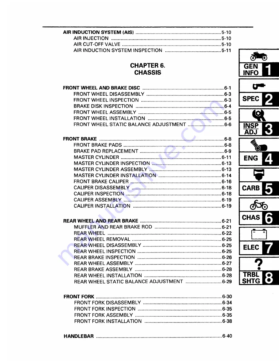 Yamaha XVS650 1997 Service Manual Download Page 12