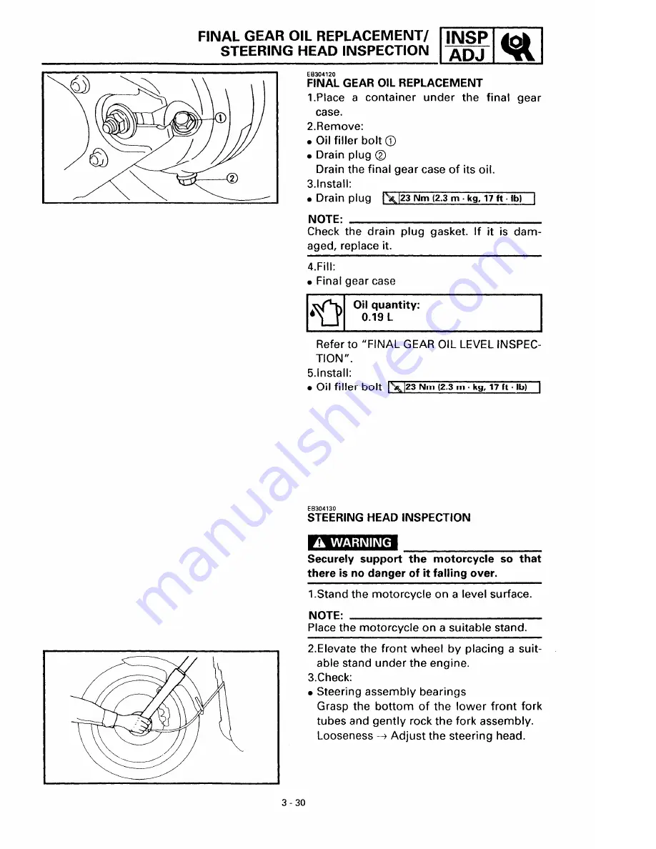 Yamaha XVS650 1997 Service Manual Download Page 91