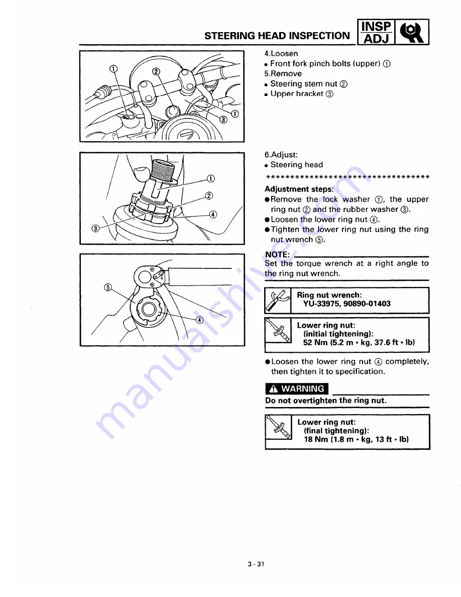 Yamaha XVS650 1997 Service Manual Download Page 92