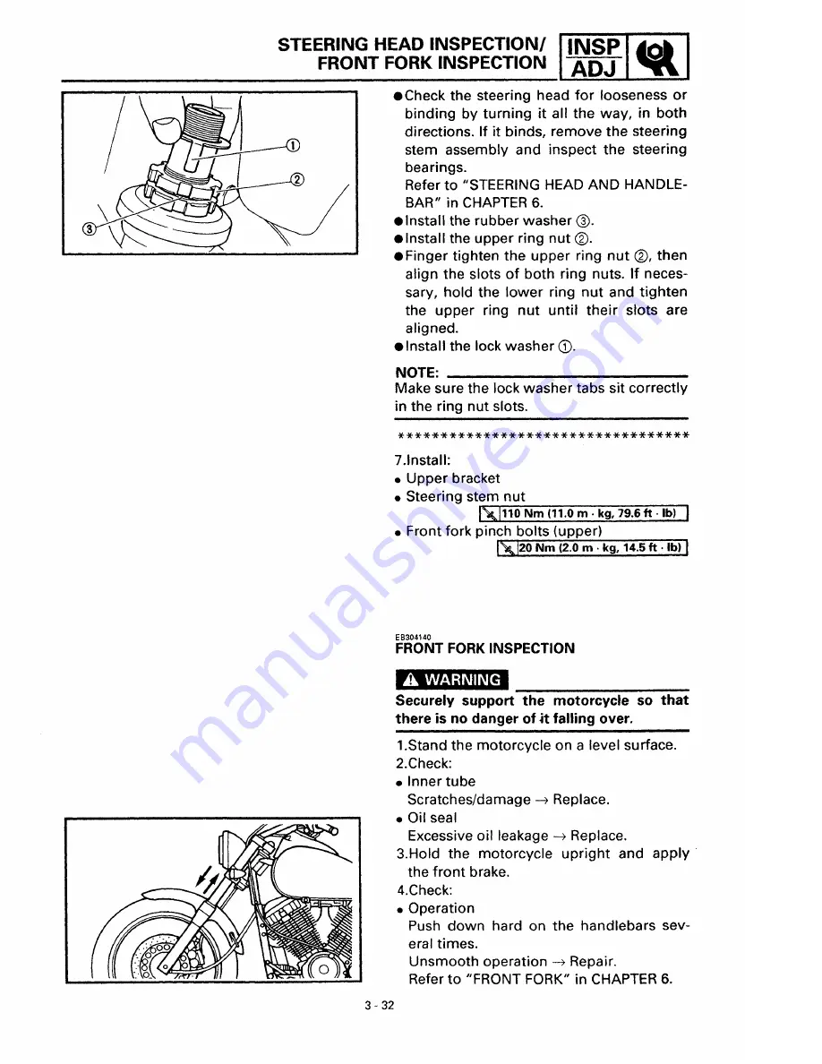 Yamaha XVS650 1997 Service Manual Download Page 93