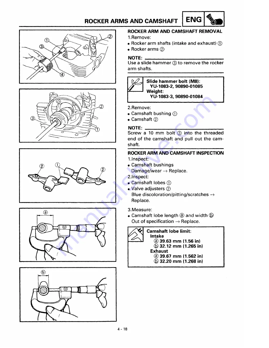 Yamaha XVS650 1997 Service Manual Download Page 125