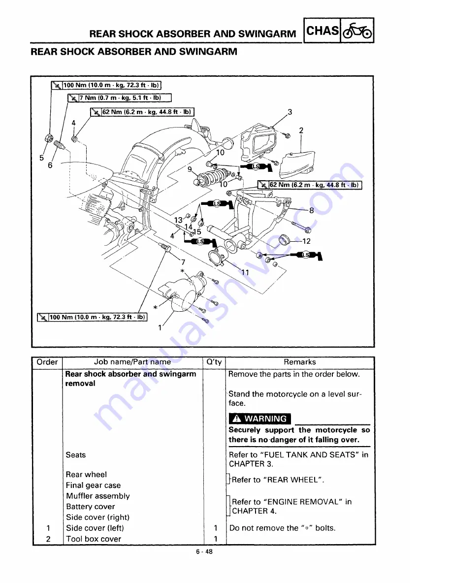 Yamaha XVS650 1997 Service Manual Download Page 249