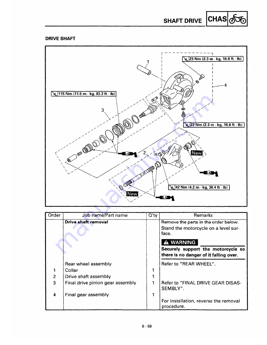 Yamaha XVS650 1997 Service Manual Download Page 260