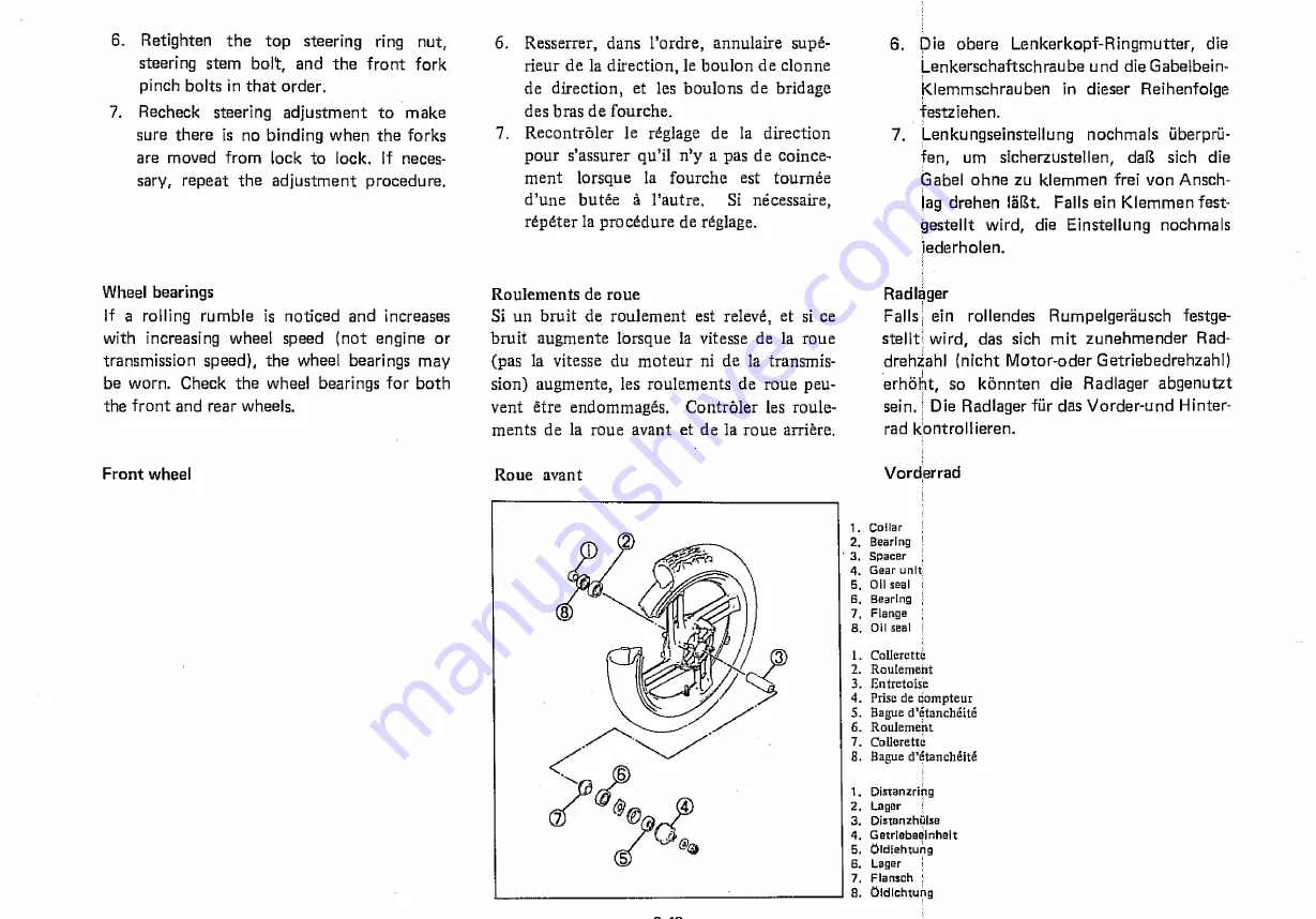 Yamaha XZ550 1982 Service Manual Download Page 70