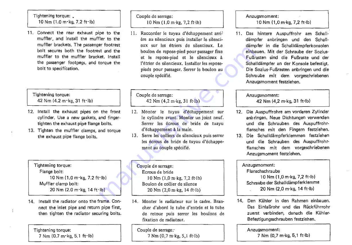 Yamaha XZ550 1982 Service Manual Download Page 208