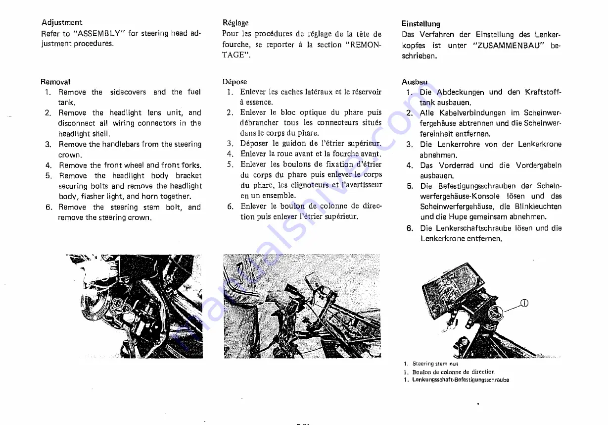 Yamaha XZ550 1982 Service Manual Download Page 277