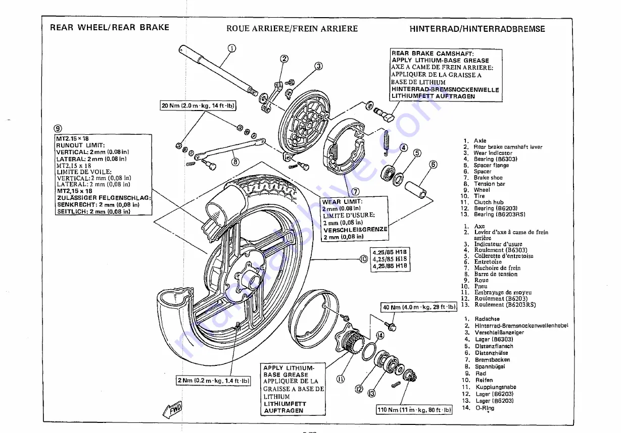 Yamaha XZ550 1982 Скачать руководство пользователя страница 481