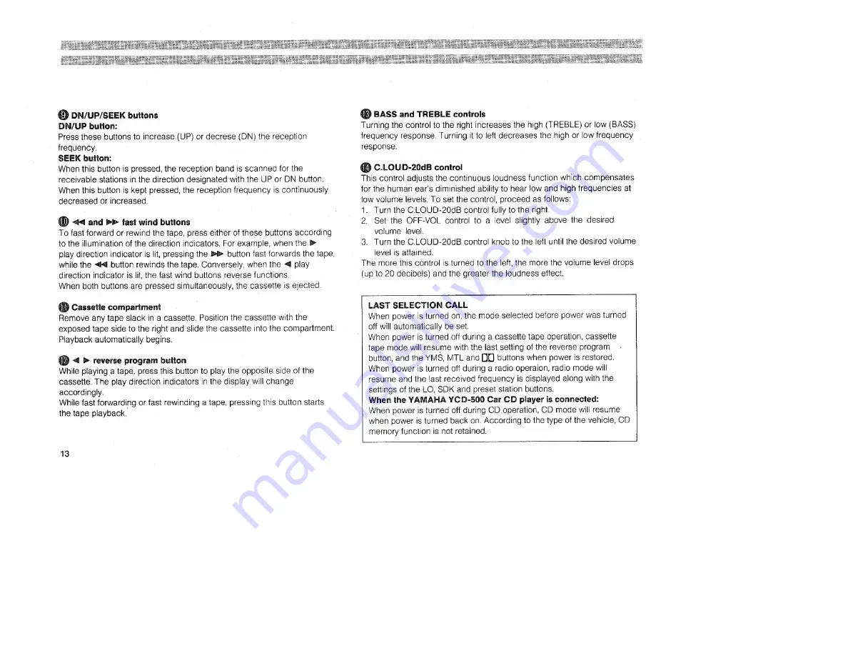 Yamaha YCR-515L Owner'S Manual Download Page 14