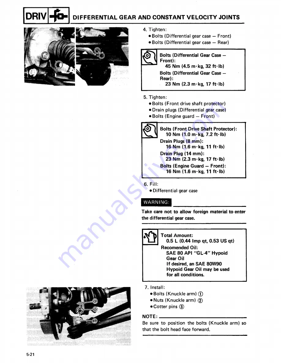 Yamaha YFM350FW Service Manual Download Page 274