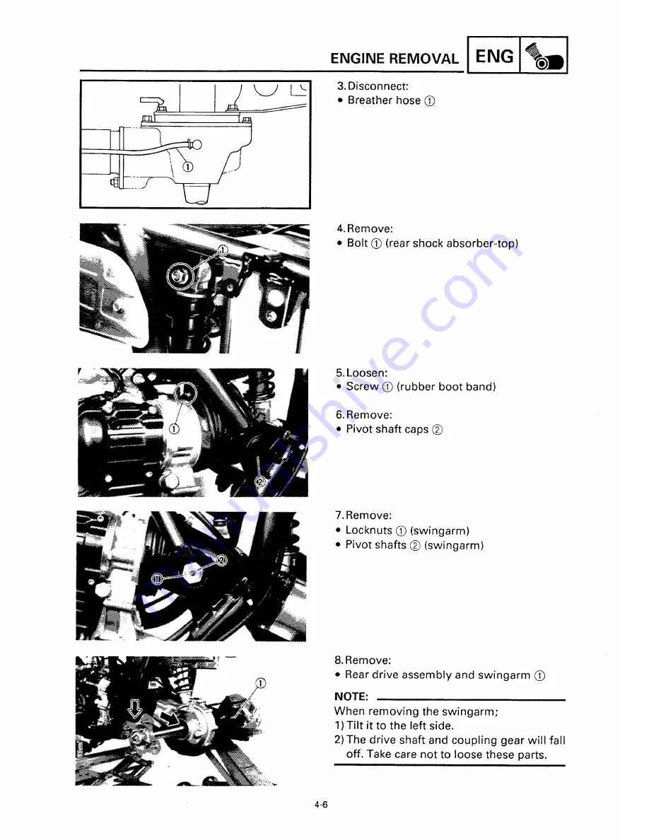 Yamaha YFM400FW Service Manual Download Page 150