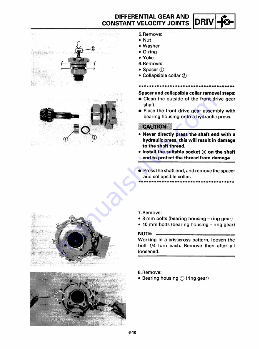 Yamaha YFM400FW Service Manual Download Page 258