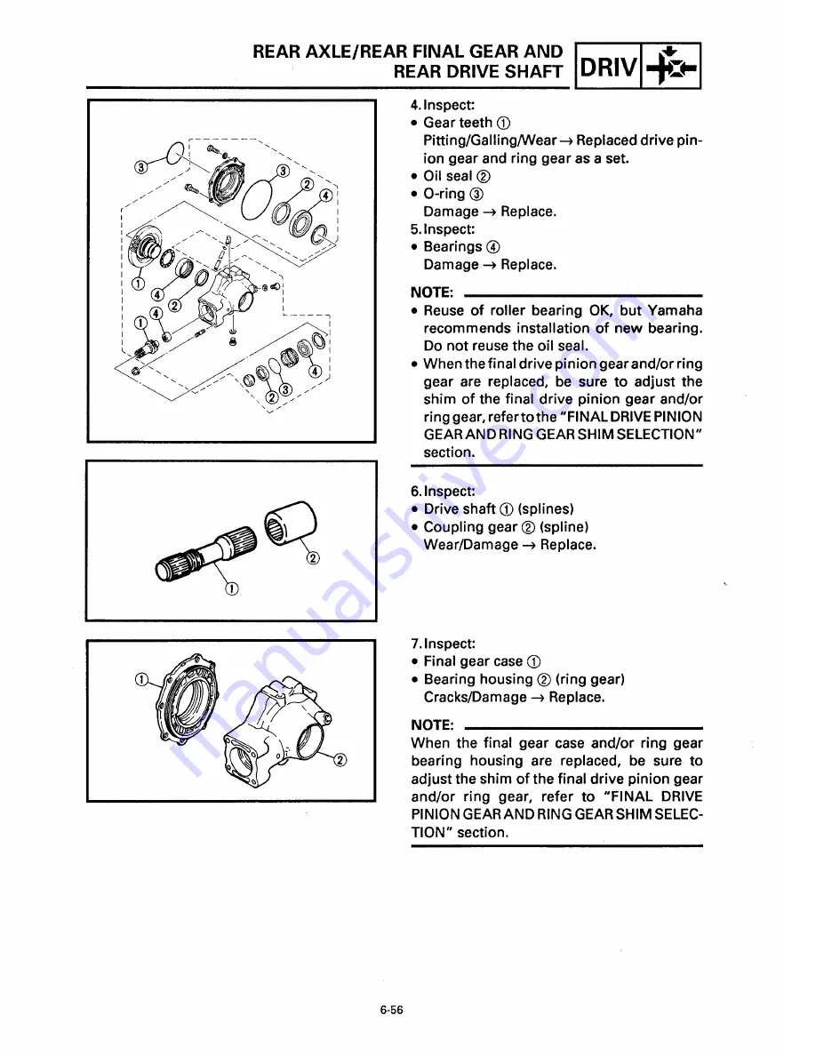 Yamaha YFM400FW Service Manual Download Page 304