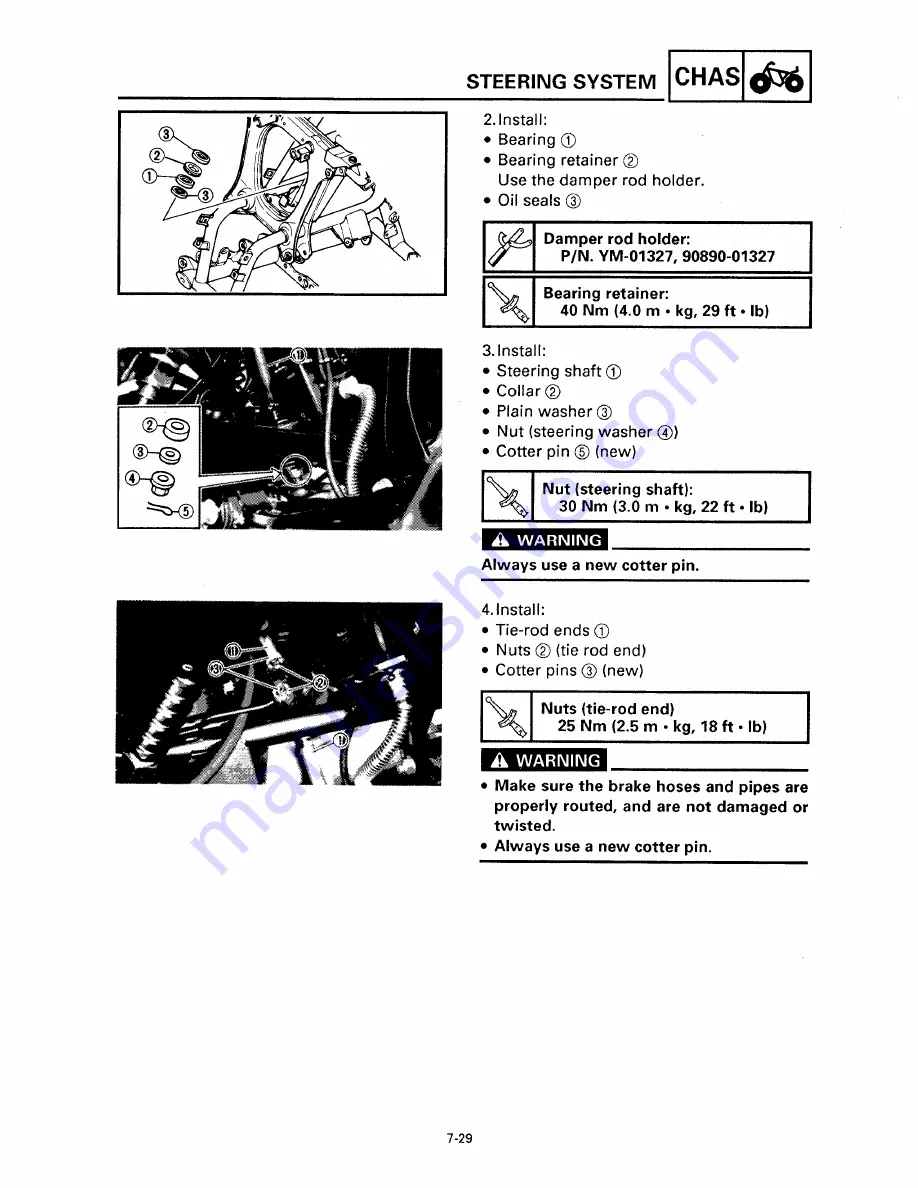 Yamaha YFM400FW Service Manual Download Page 346