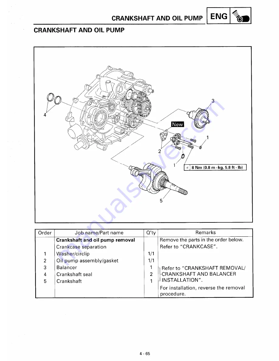 Yamaha YFM400FWAM Service Manual Download Page 186