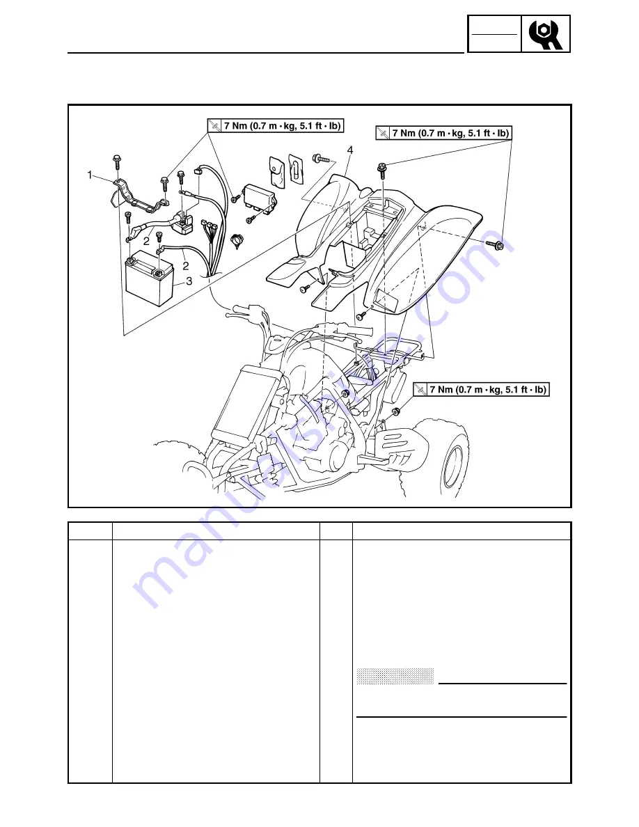 Yamaha YFM660RN Service Manual Download Page 61