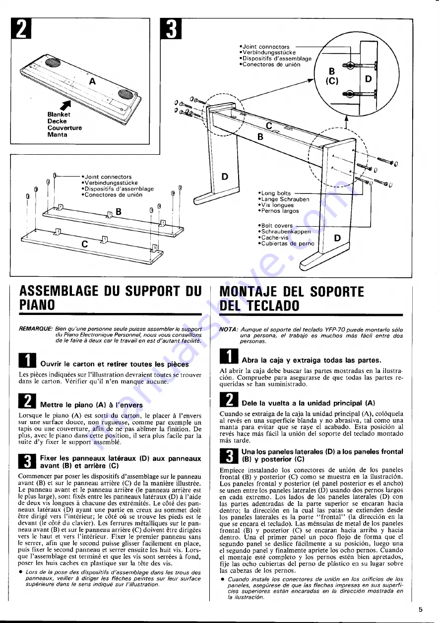 Yamaha YFP-70 Owner'S Manual Download Page 7