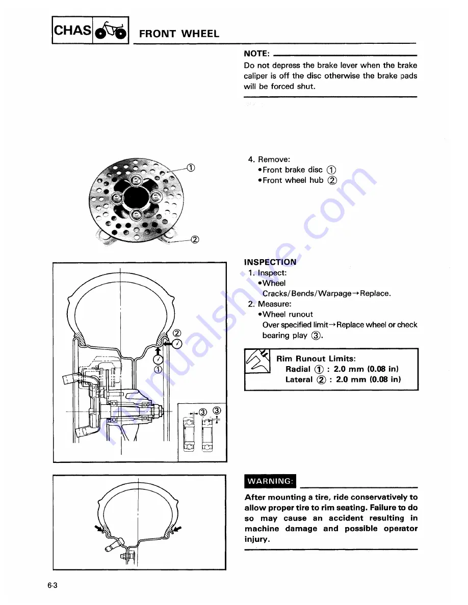 Yamaha YFZ350J Service Manual Download Page 186