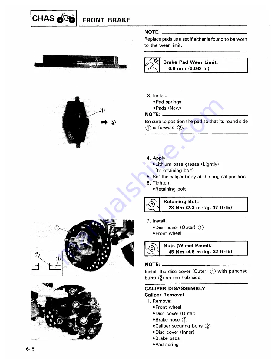 Yamaha YFZ350J Service Manual Download Page 198