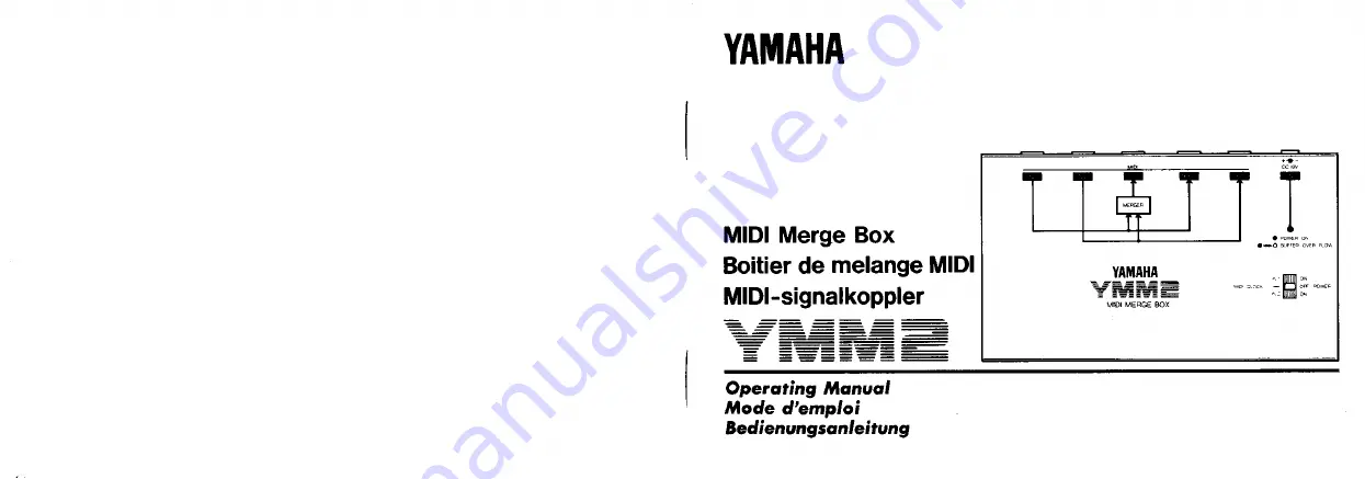 Yamaha YMM2 Operating Manual Download Page 1