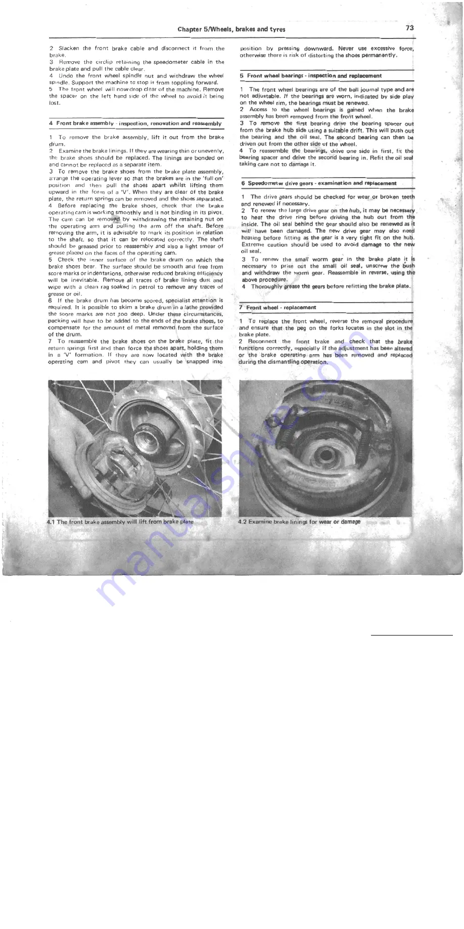 Yamaha YS1-E Owners Workshop Manual Download Page 73