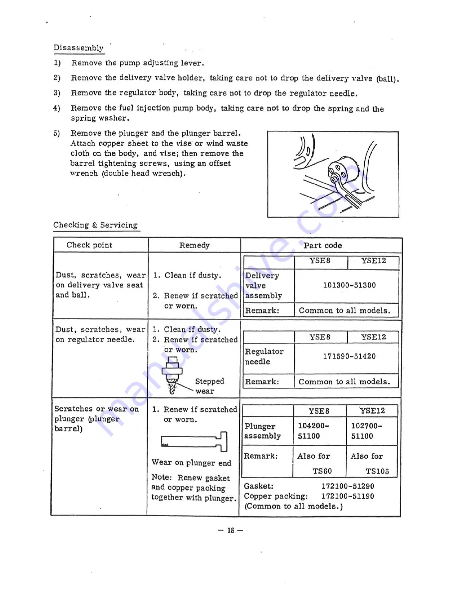 Yamaha YSE series Service Manual Download Page 20