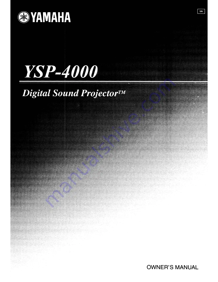 Yamaha YSP-4000 Скачать руководство пользователя страница 1