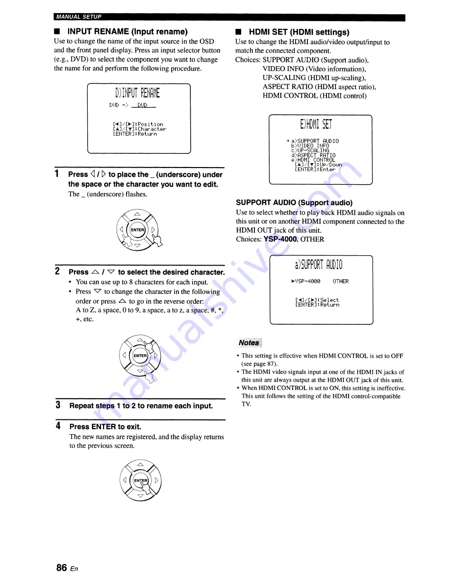 Yamaha YSP-4000 Owner'S Manual Download Page 90