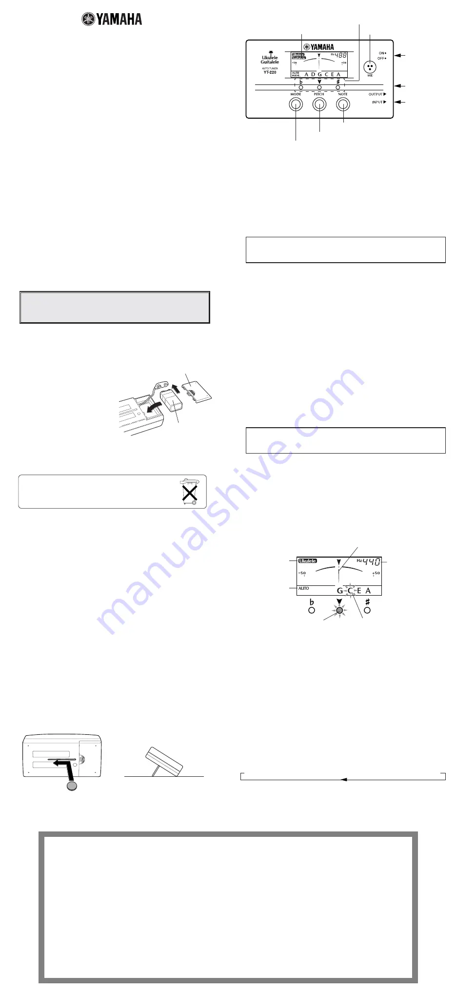 Yamaha YT-220 Owner'S Manual Download Page 7