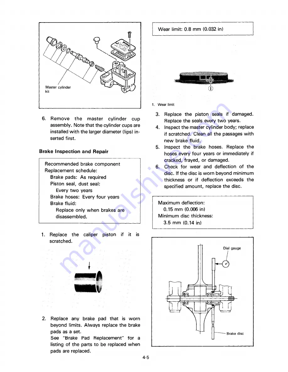 Yamaha YTZ250S 1986 Service Manual Download Page 84