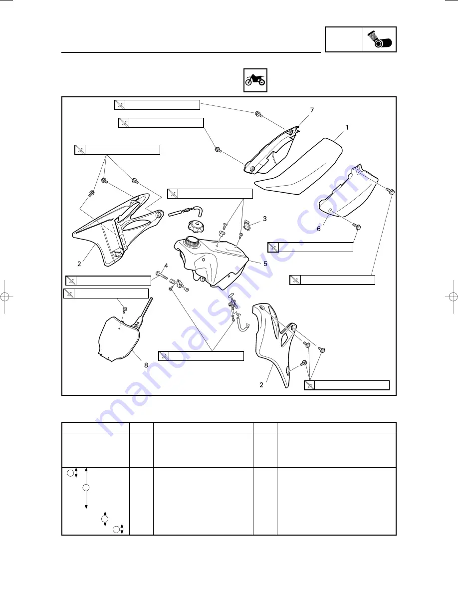 Yamaha YZ125(S)/LC Owner'S Service Manual Download Page 214