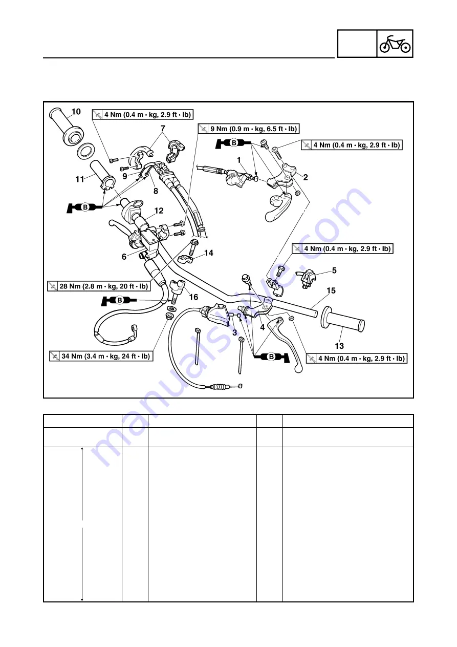 Yamaha YZ250F Owner'S Service Manual Download Page 550