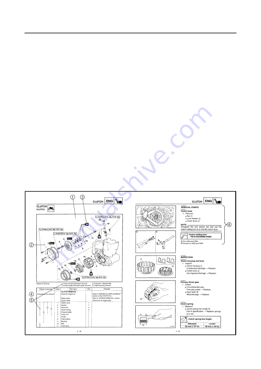 Yamaha YZ450F 2006 Owner'S Service Manual Download Page 14