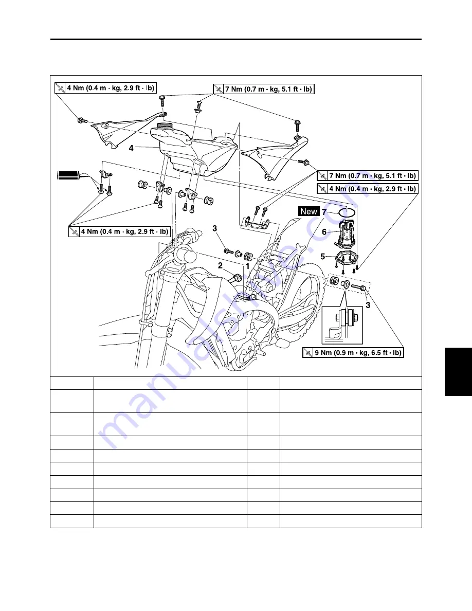 Yamaha YZ450FA 2011 Owner'S Service Manual Download Page 255