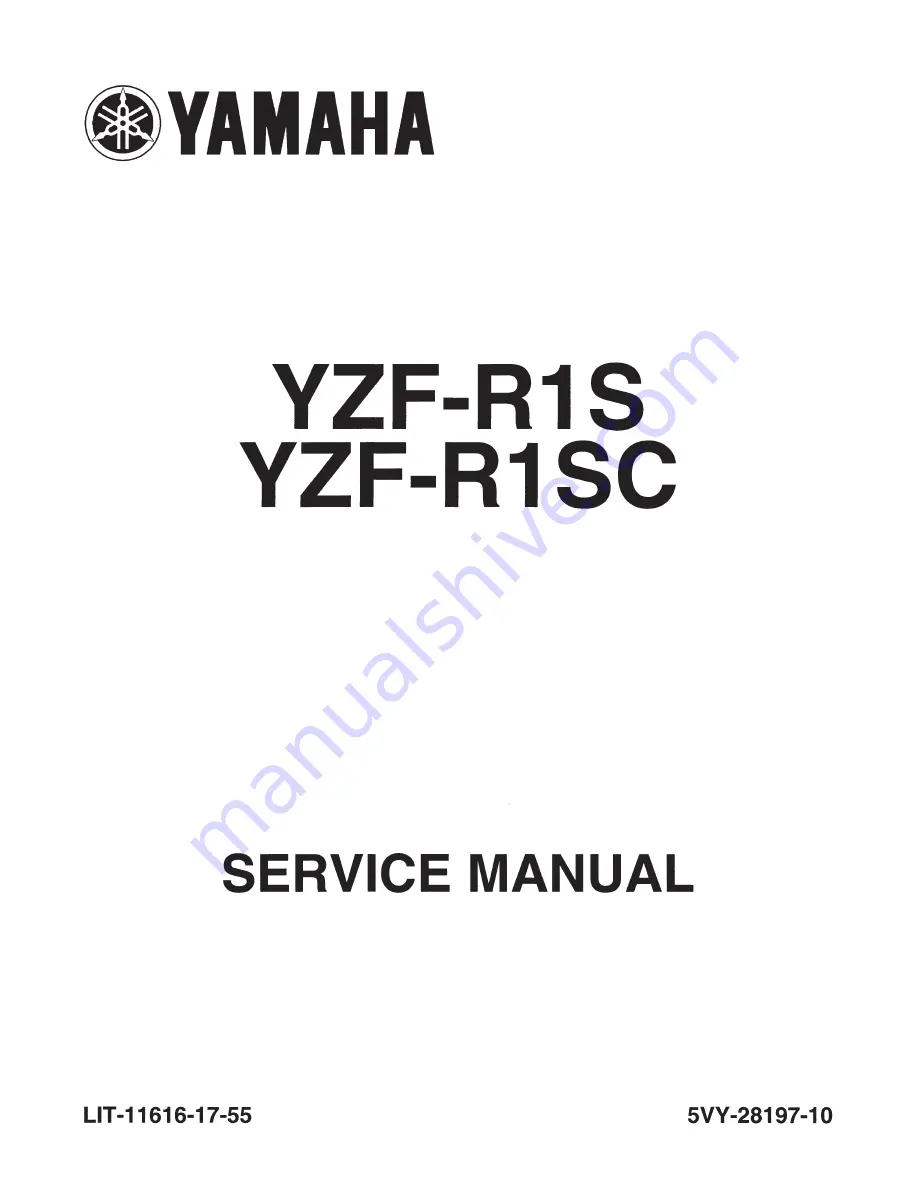 Yamaha YZF-R1S Service Manual Download Page 1