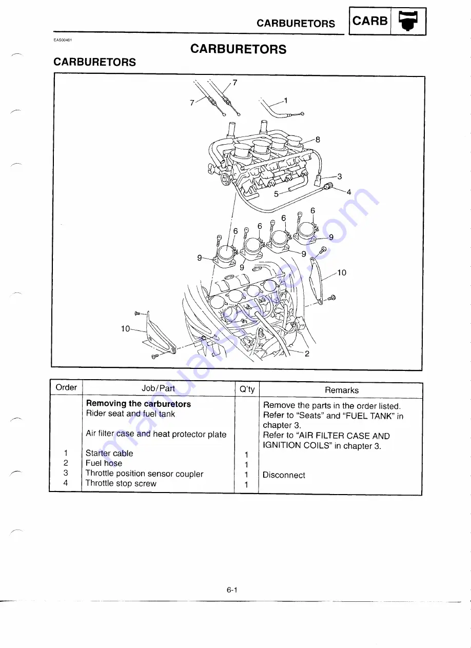 Yamaha YZF-R6CL Service Manual Download Page 230